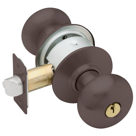 Schlage Grade 2 Classroom Cylindrical Lock, Plymouth Knob, Conventional Cylinder, Oil-Rubbed Bronze Finish,  A70PD PLY 613